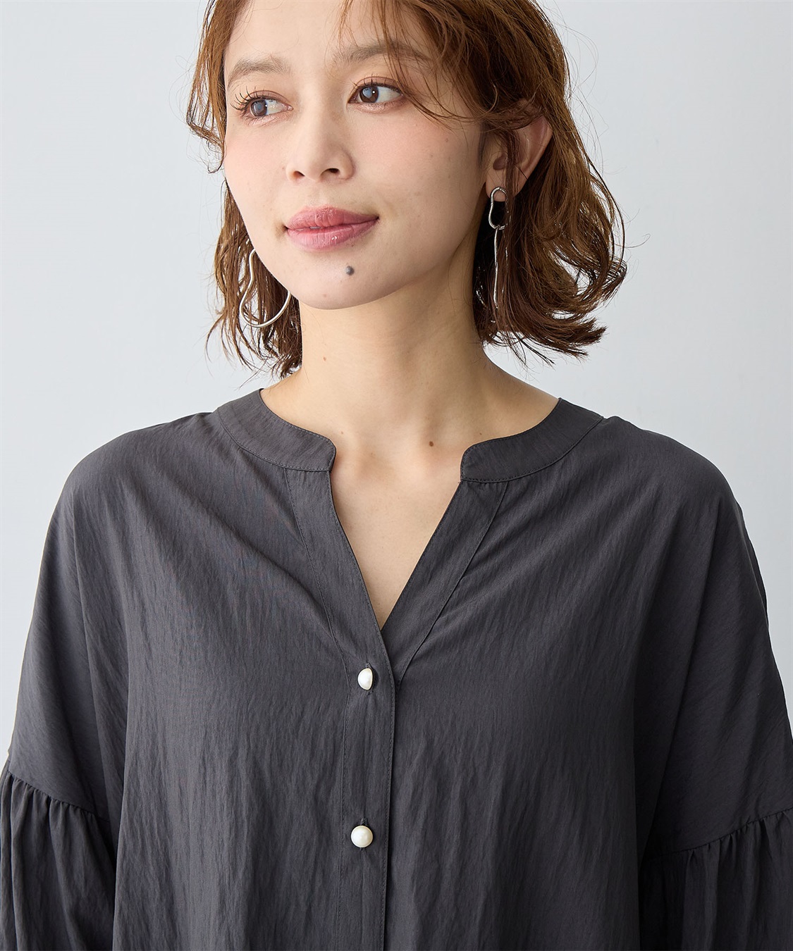 anyfee 【anyfee/大きいサイズ】バックデザインティアードフリルブラウス_sub_9