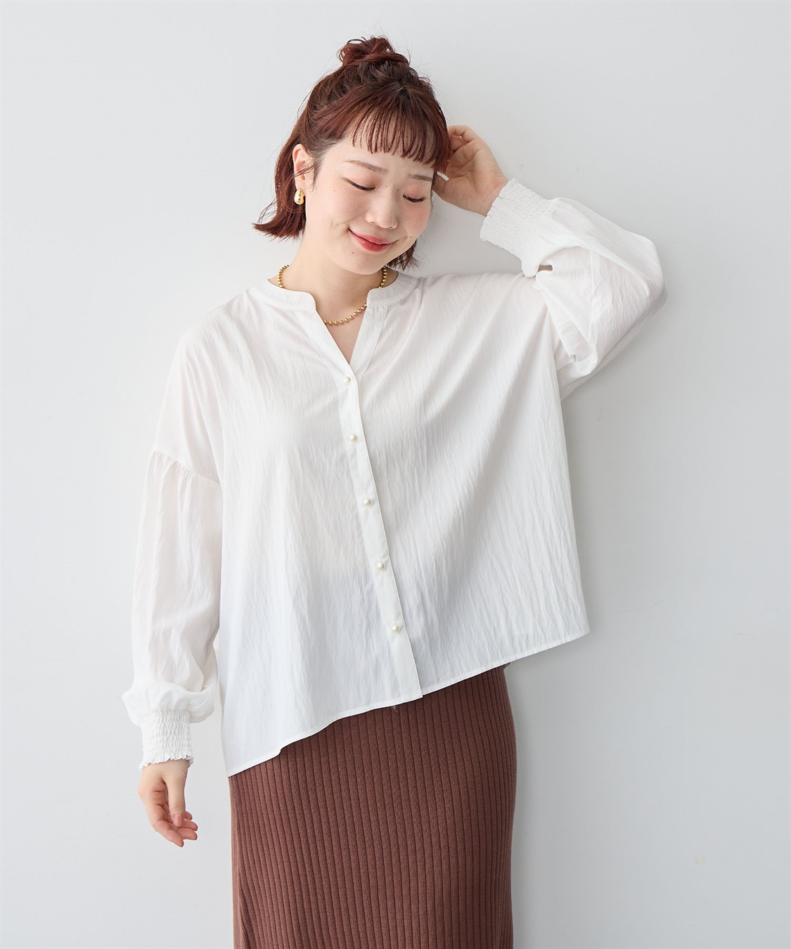 anyfee 【anyfee/大きいサイズ】バックデザインティアードフリルブラウス_sub_15