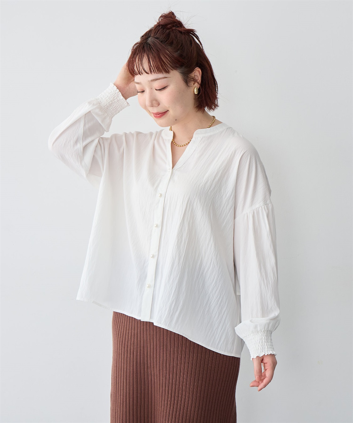 anyfee 【anyfee/大きいサイズ】バックデザインティアードフリルブラウス_sub_17