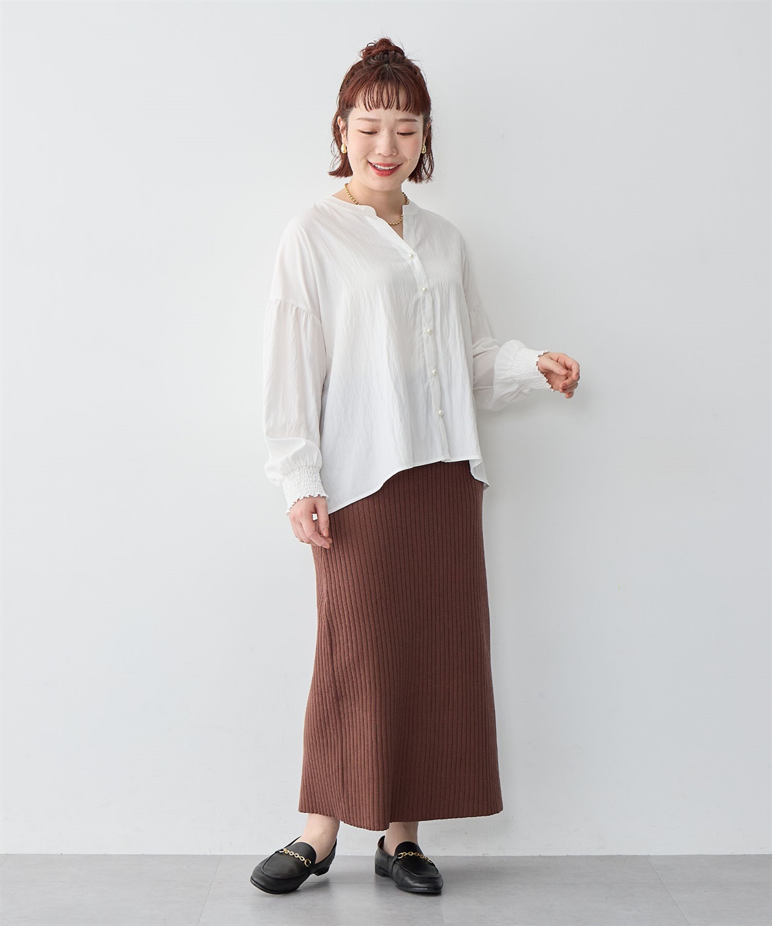 anyfee 【anyfee/大きいサイズ】バックデザインティアードフリルブラウス_sub_21