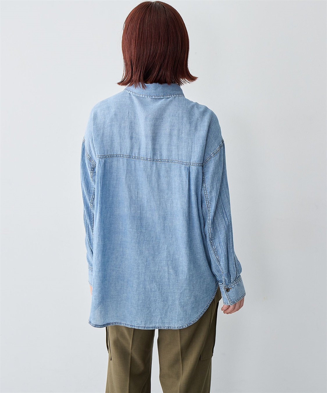 anyfee 【anyfee/大きいサイズ】シアーWポケットデニムシャツ_sub_19