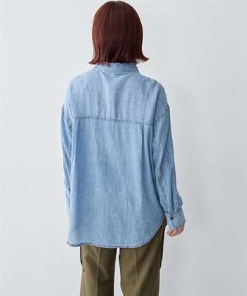 anyfee 【anyfee/大きいサイズ】シアーWポケットデニムシャツ_subthumb_19