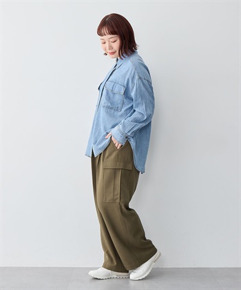 anyfee 【anyfee/大きいサイズ】シアーWポケットデニムシャツ_subthumb_20