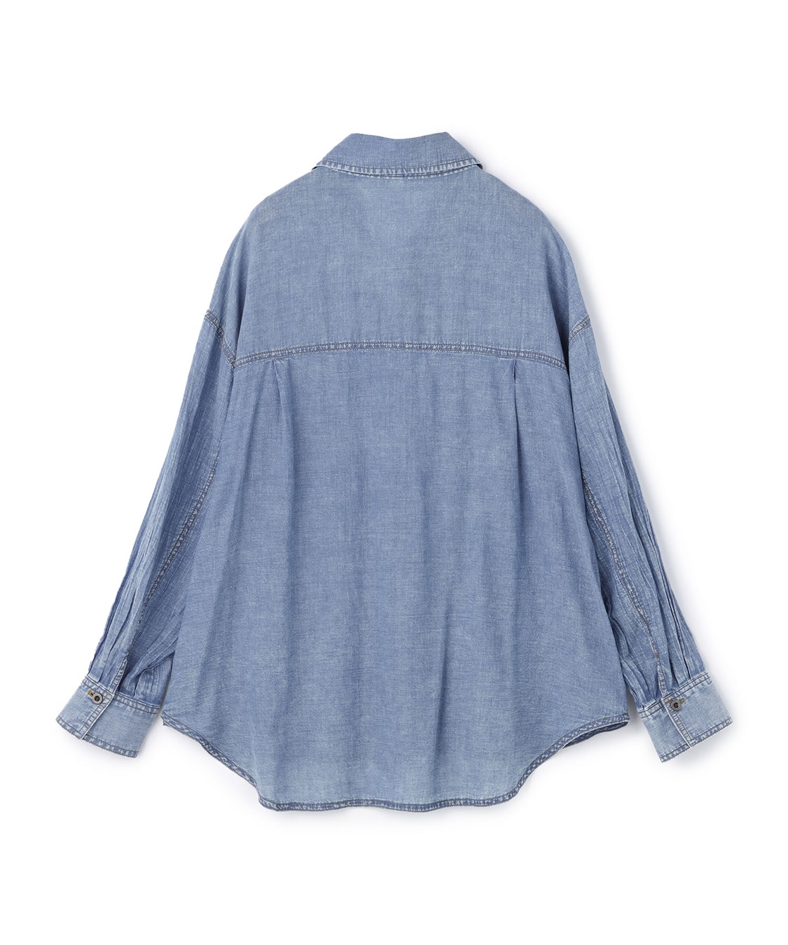 anyfee 【anyfee/大きいサイズ】シアーWポケットデニムシャツ_sub_24