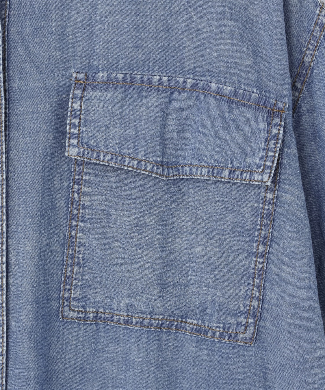 anyfee 【anyfee/大きいサイズ】シアーWポケットデニムシャツ_sub_28