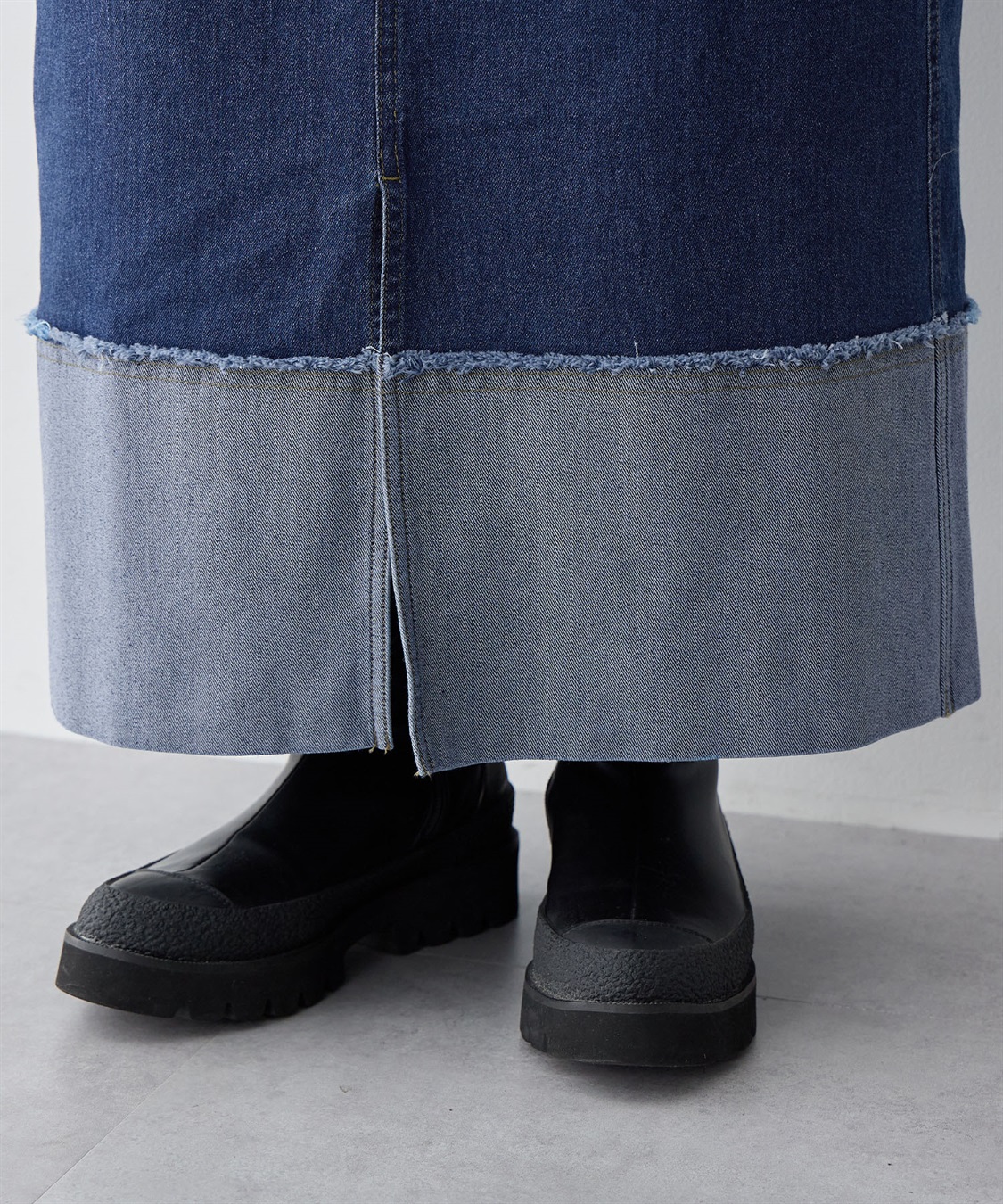 anyfee 【anyfee/大きいサイズ】ロールアップ風デニムスカート_sub_14