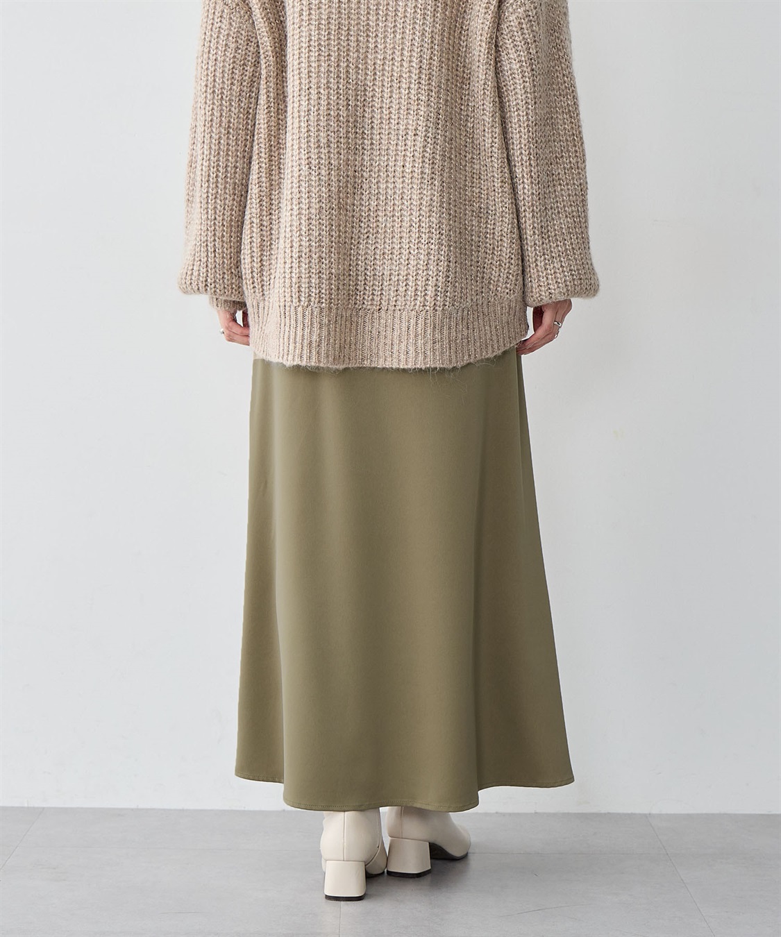 anyfee 【anyfee/大きいサイズ】サテンマーメイドナロースカート_sub_4