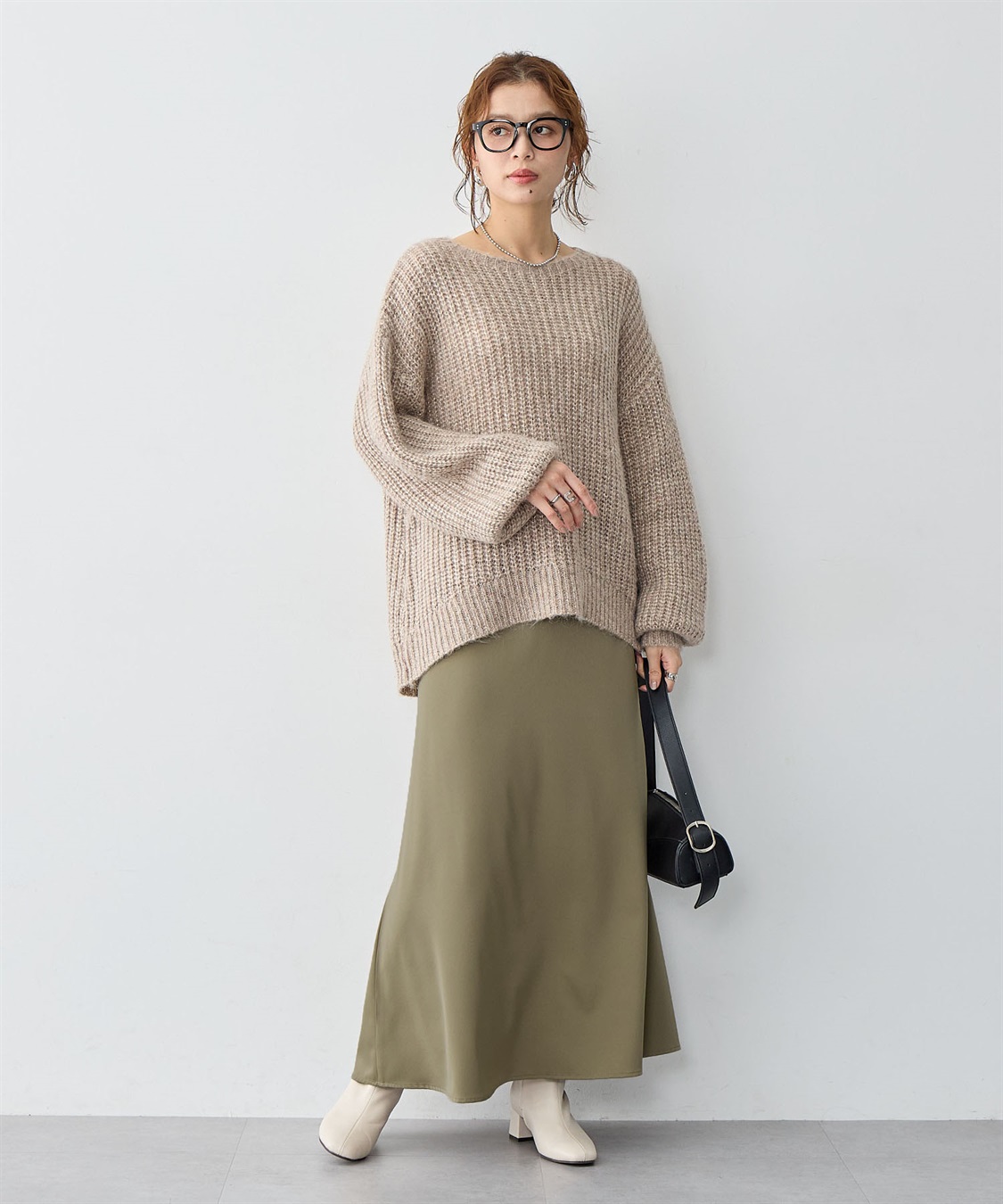 anyfee 【anyfee/大きいサイズ】サテンマーメイドナロースカート_sub_5