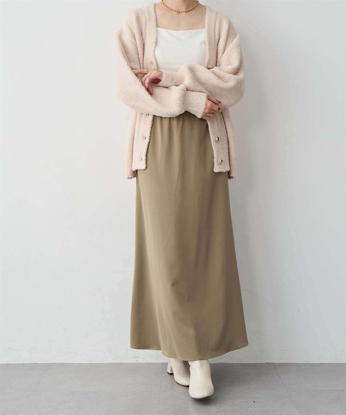 anyfee 【anyfee/大きいサイズ】サテンマーメイドナロースカート_sub_7