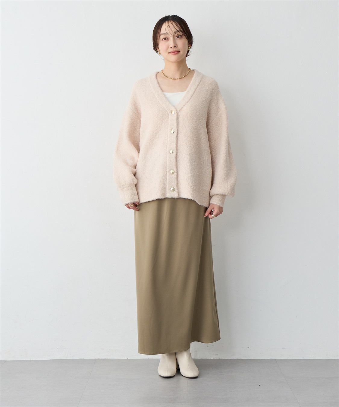 anyfee 【anyfee/大きいサイズ】サテンマーメイドナロースカート_sub_8