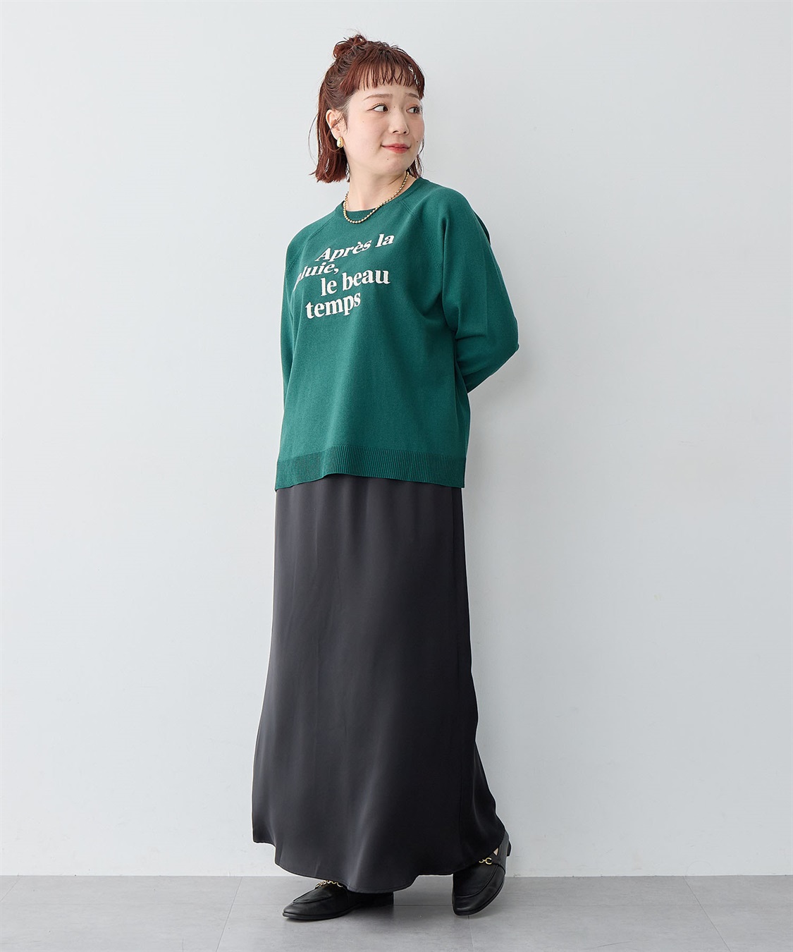 anyfee 【anyfee/大きいサイズ】サテンマーメイドナロースカート_sub_14