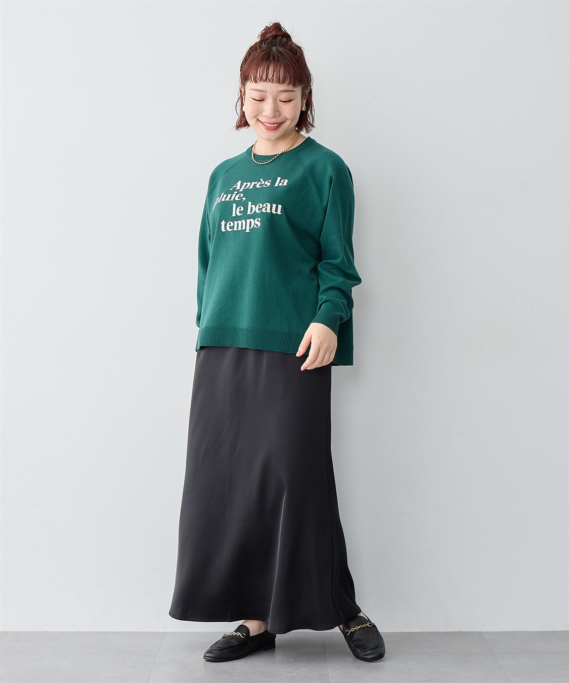 anyfee 【anyfee/大きいサイズ】サテンマーメイドナロースカート_sub_16