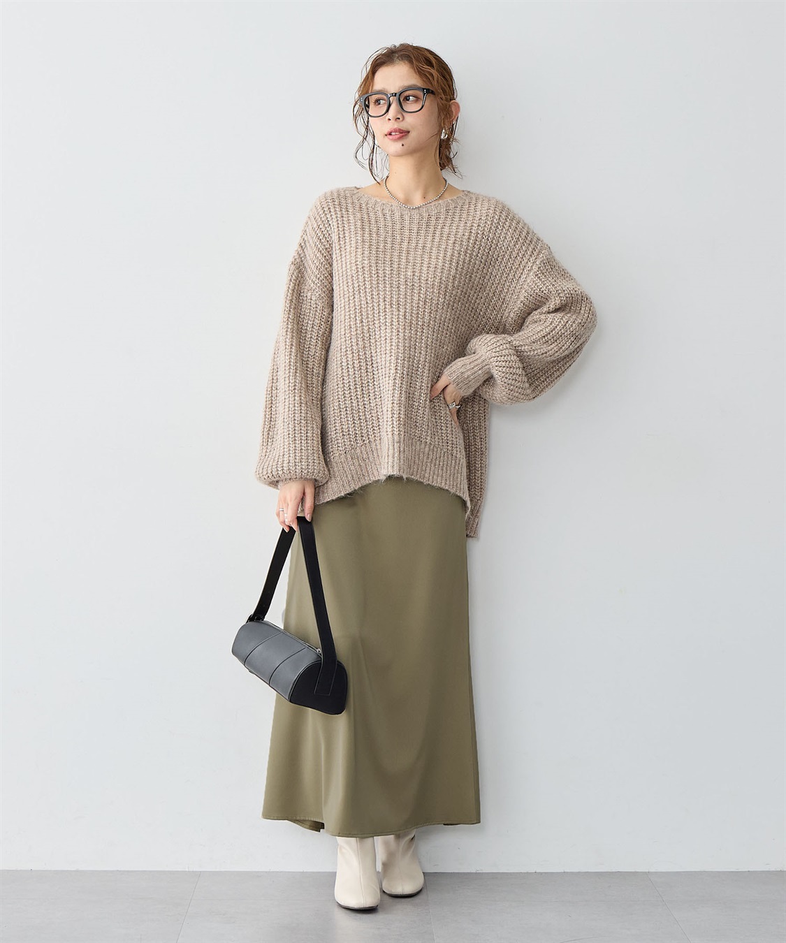 anyfee 【anyfee/大きいサイズ】サテンマーメイドナロースカート_sub_22