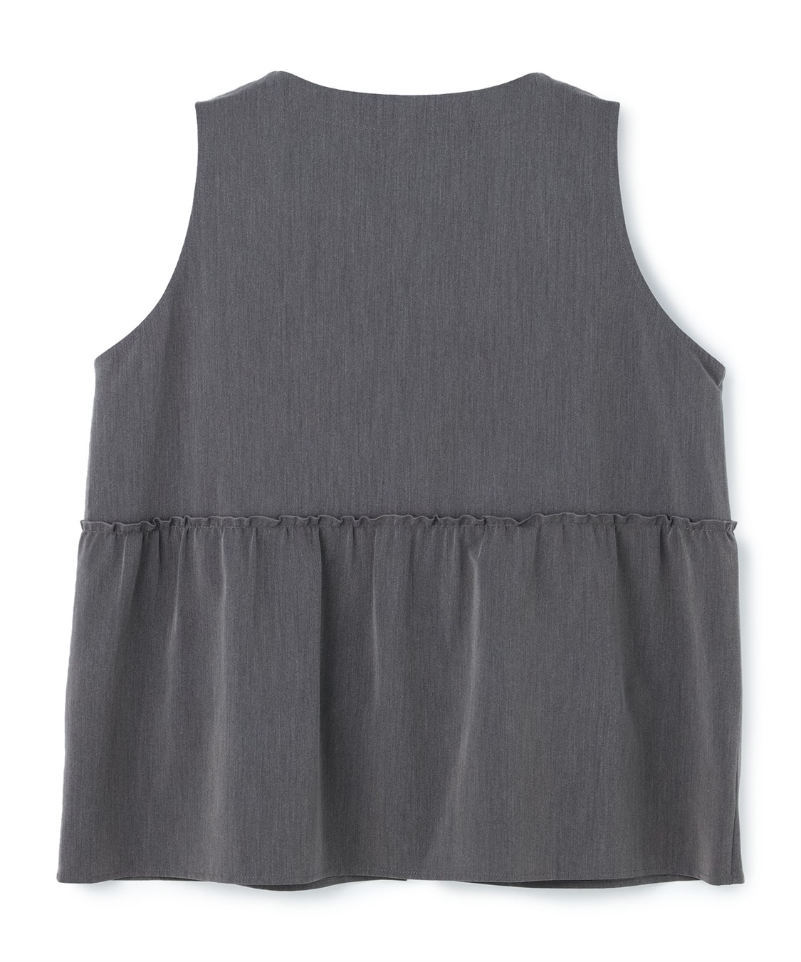 Life Style by cross marche 【anyfee/大きいサイズ】杢調フロントジップペプラムジレ_sub_25