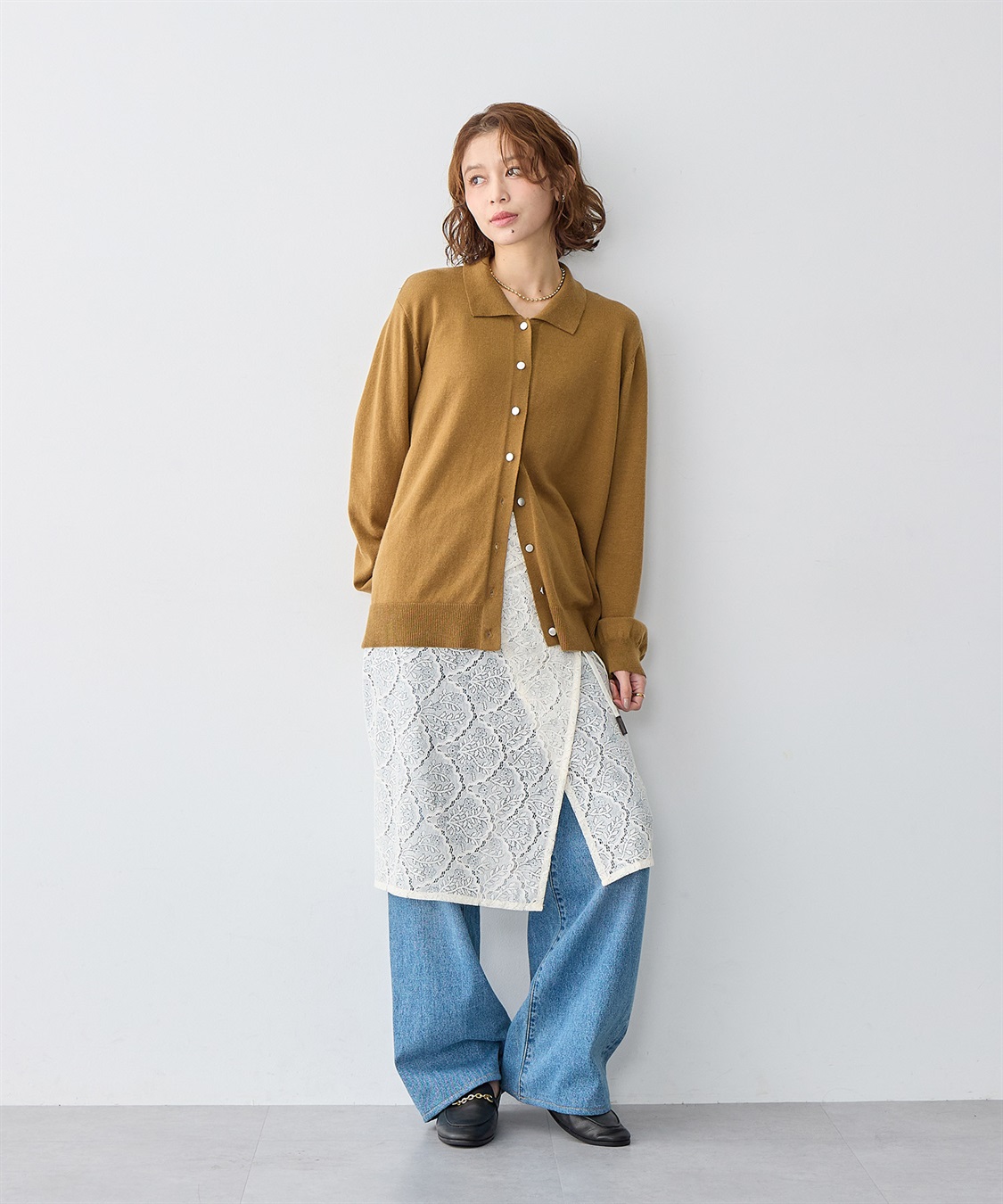 anyfee 【anyfee/大きいサイズ】総レースラップスカート_sub_2