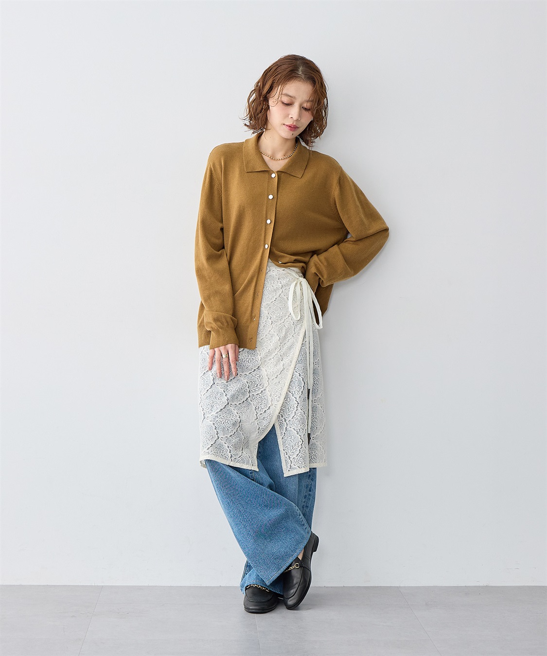 anyfee 【anyfee/大きいサイズ】総レースラップスカート_sub_4