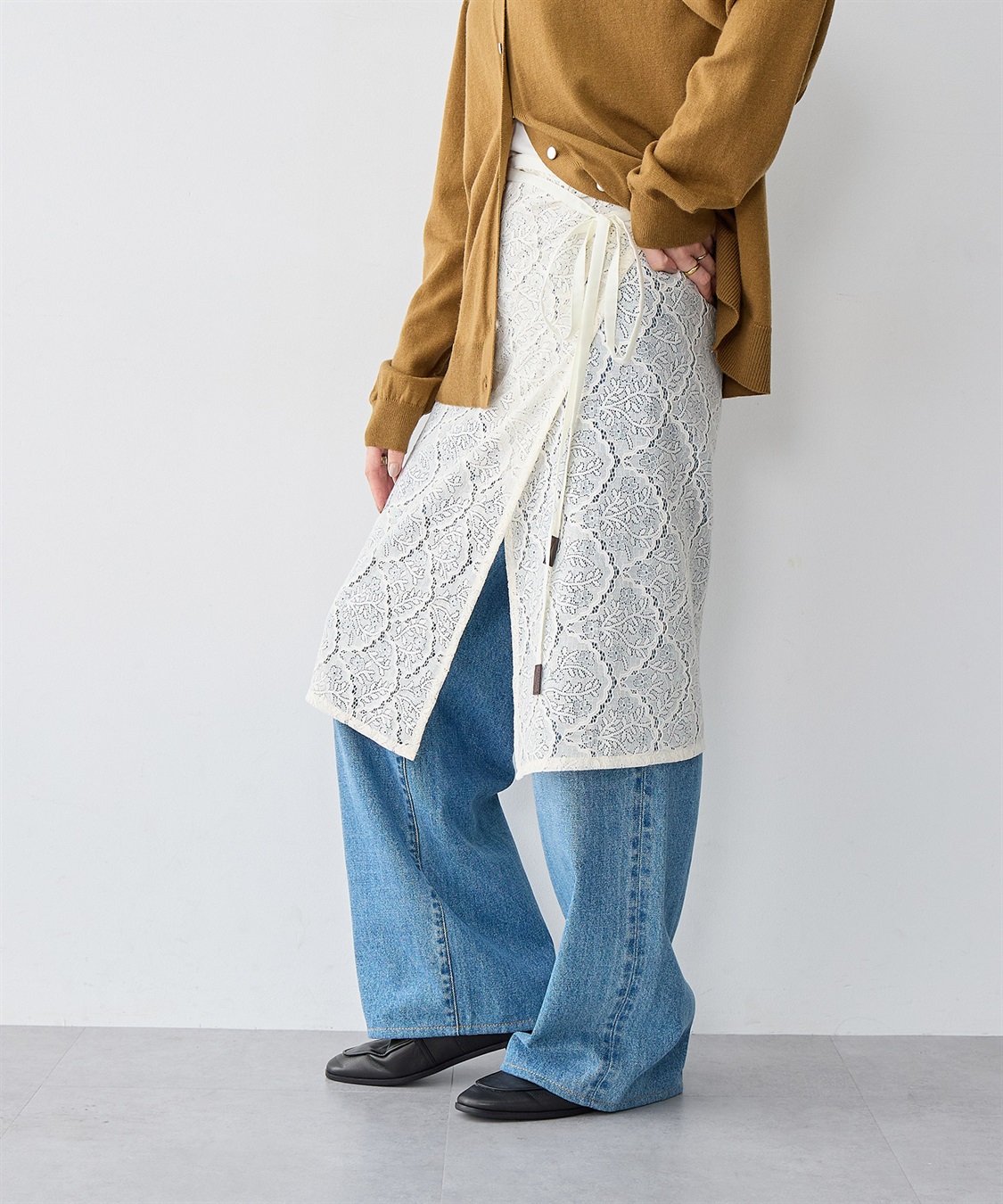 anyfee 【anyfee/大きいサイズ】総レースラップスカート_sub_8