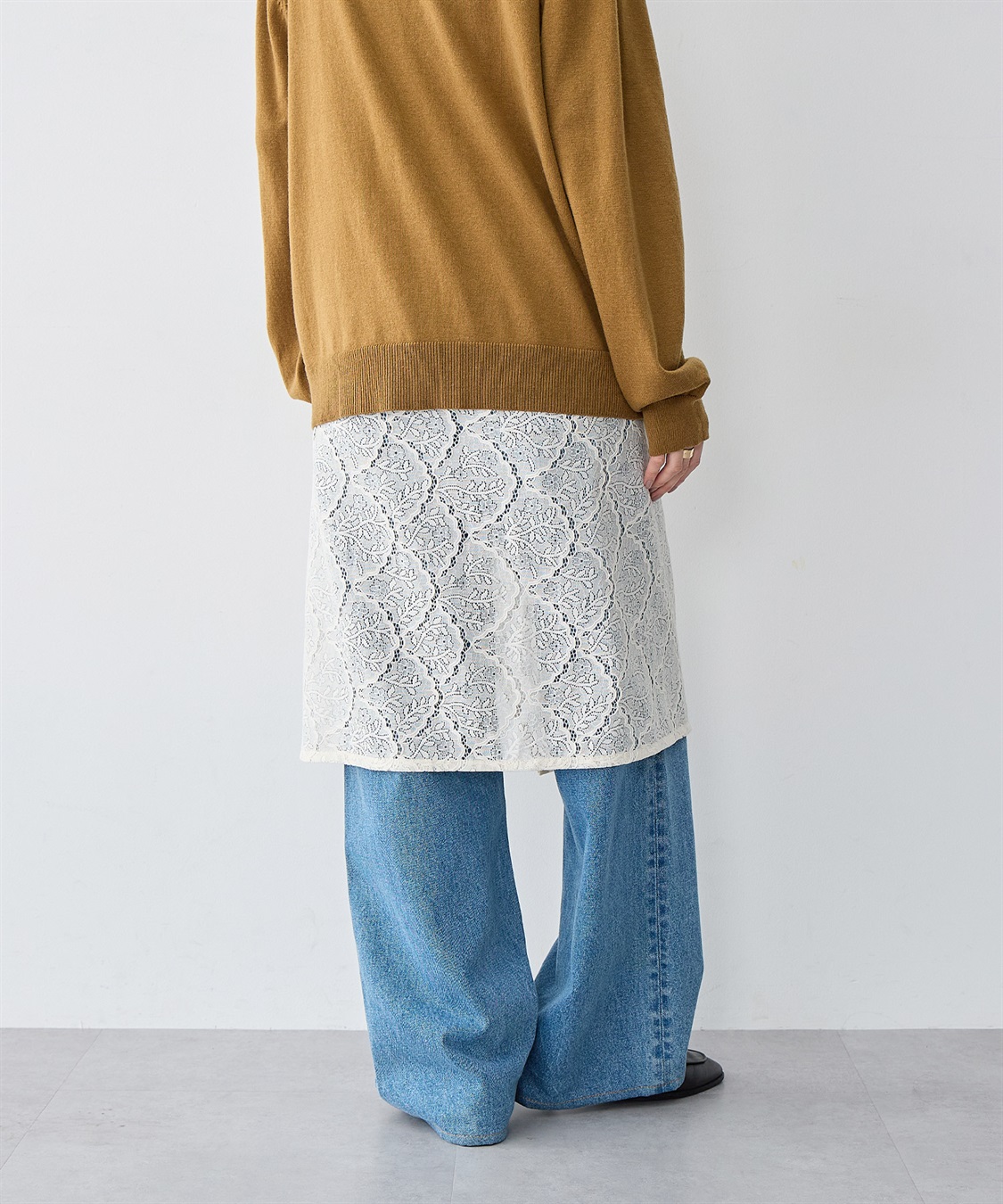 anyfee 【anyfee/大きいサイズ】総レースラップスカート_sub_9