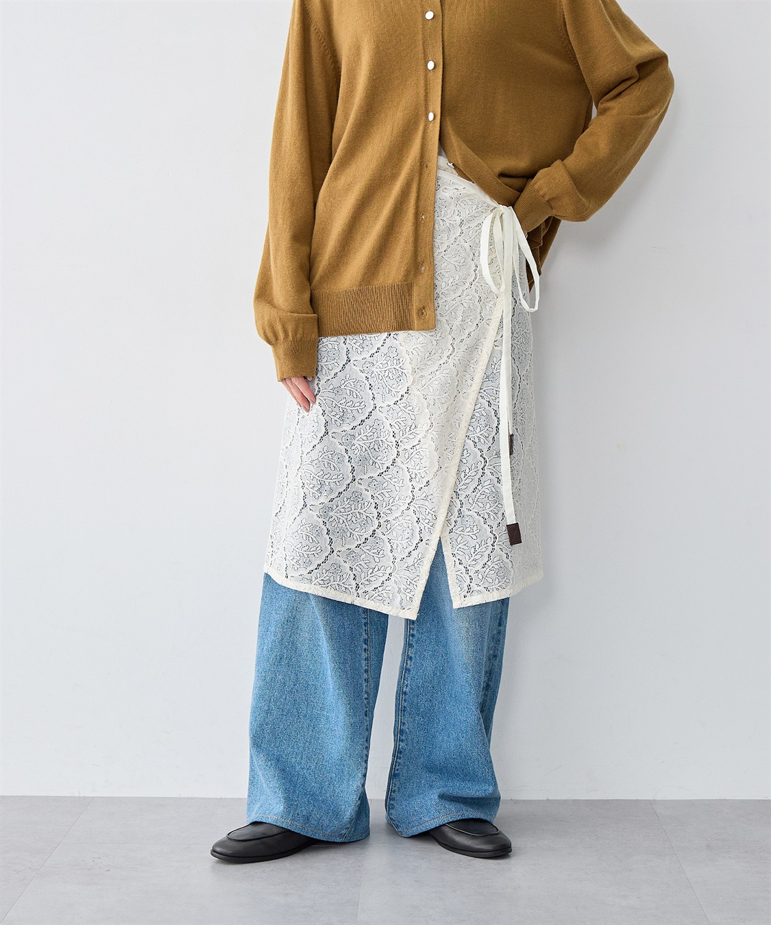 anyfee 【anyfee/大きいサイズ】総レースラップスカート_sub_10