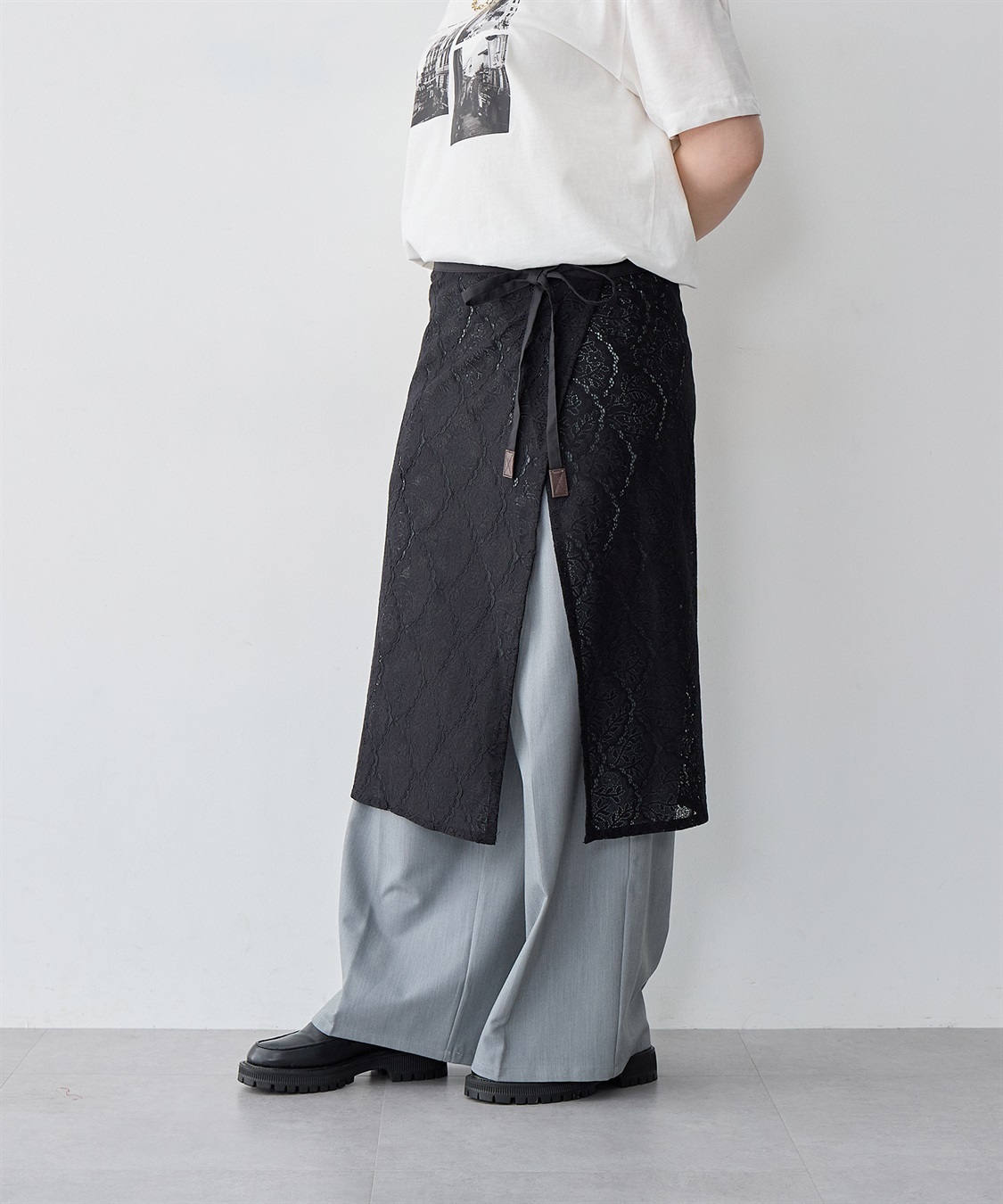 anyfee 【anyfee/大きいサイズ】総レースラップスカート_sub_15