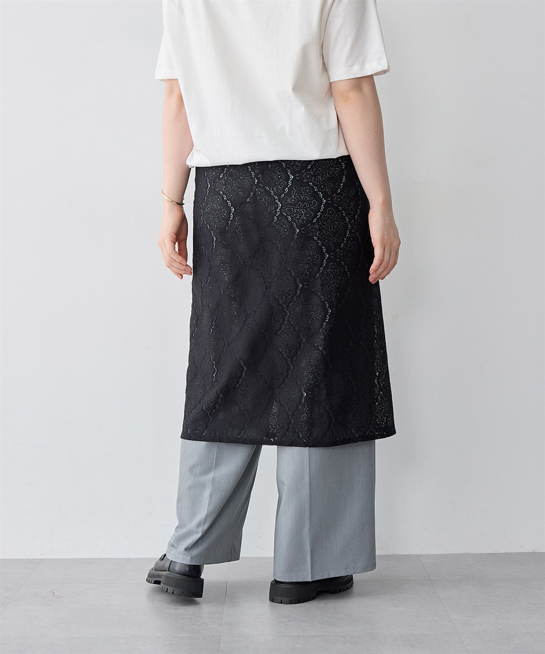 anyfee 【anyfee/大きいサイズ】総レースラップスカート_sub_16