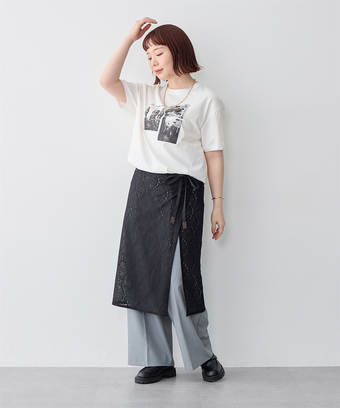 anyfee 【anyfee/大きいサイズ】総レースラップスカート_sub_20