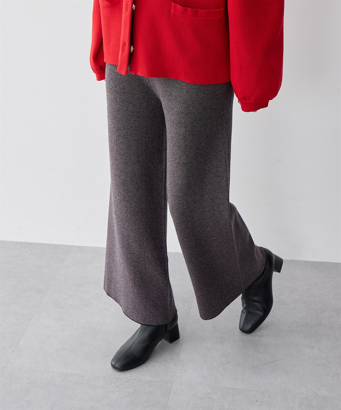 Life Style by cross marche 【anyfee/大きいサイズ】選べる2typeジャガートニットパンツ_sub_2