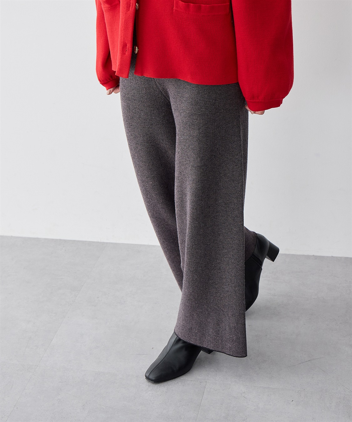 Life Style by cross marche 【anyfee/大きいサイズ】選べる2typeジャガートニットパンツ_sub_3