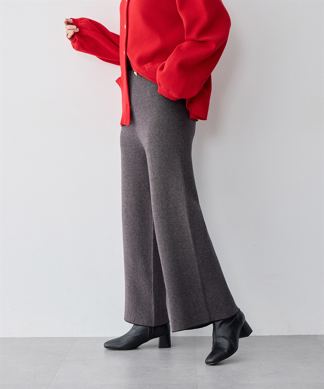 Life Style by cross marche 【anyfee/大きいサイズ】選べる2typeジャガートニットパンツ_sub_4