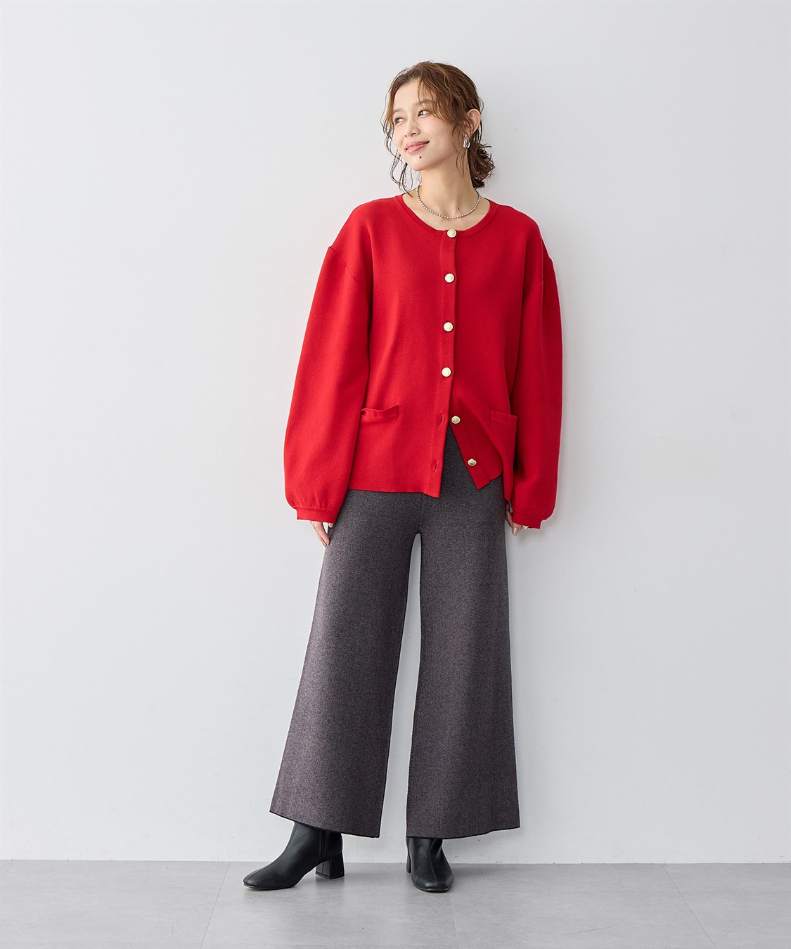 Life Style by cross marche 【anyfee/大きいサイズ】選べる2typeジャガートニットパンツ_sub_6