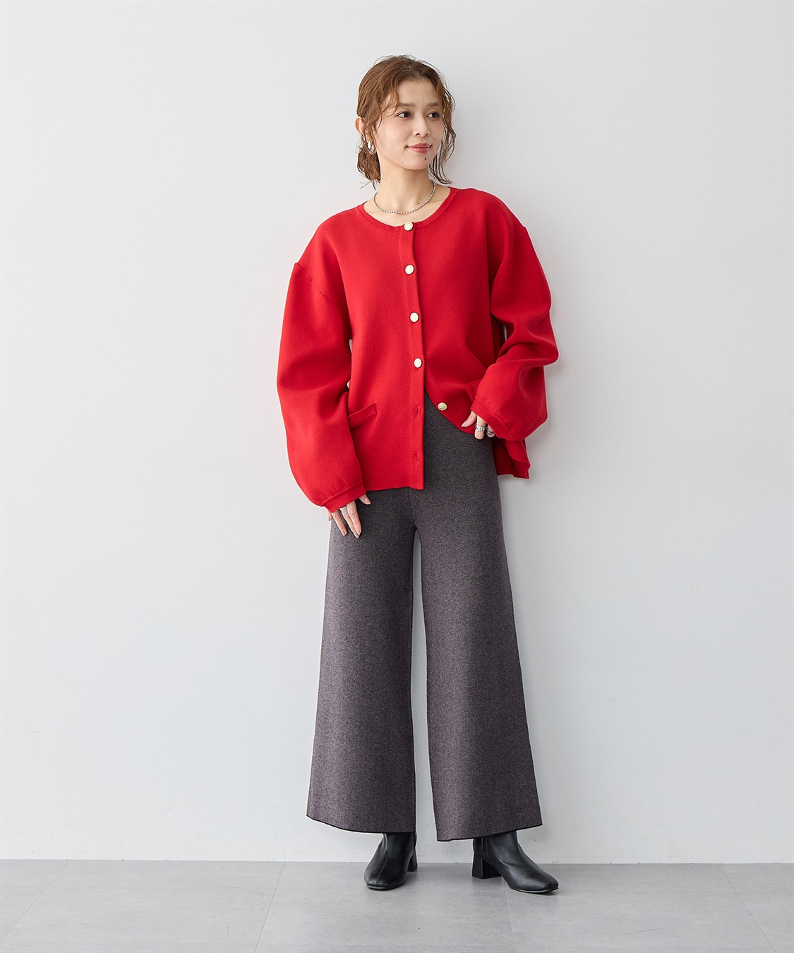 Life Style by cross marche 【anyfee/大きいサイズ】選べる2typeジャガートニットパンツ_sub_8