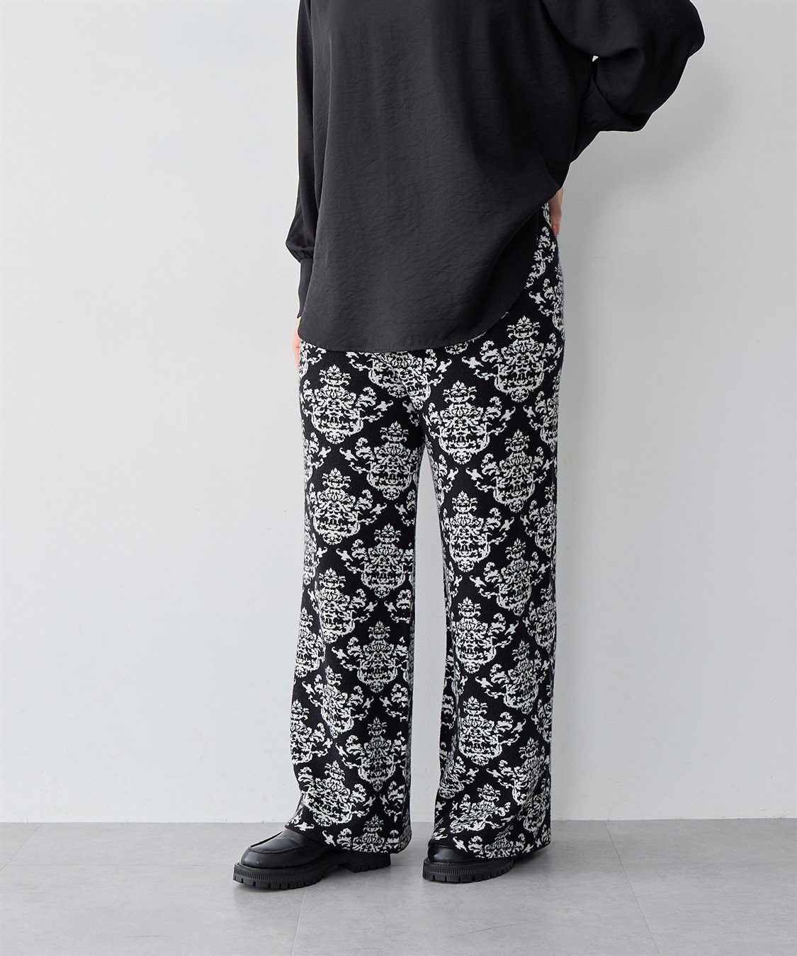 Life Style by cross marche 【anyfee/大きいサイズ】選べる2typeジャガートニットパンツ_sub_15