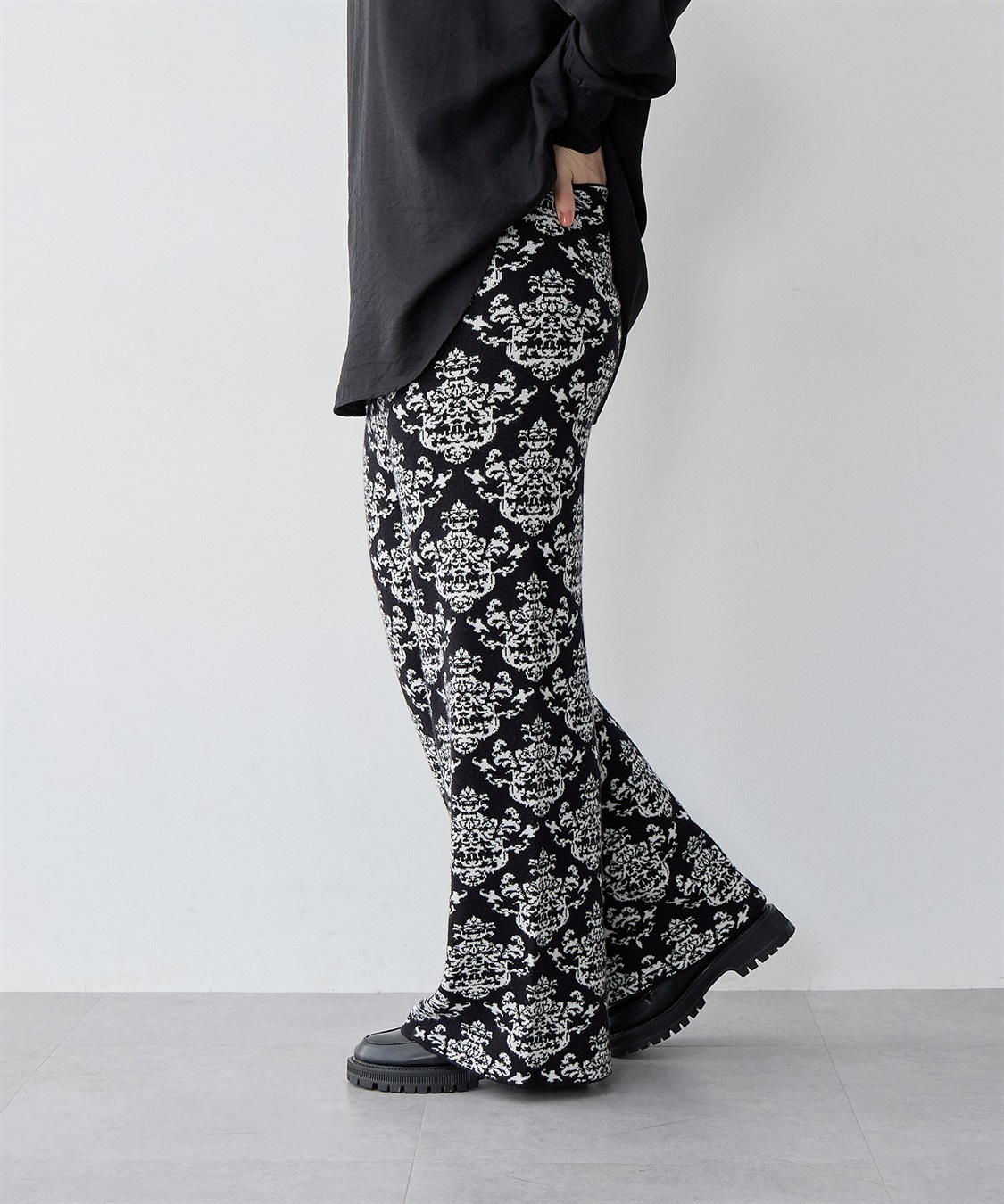 Life Style by cross marche 【anyfee/大きいサイズ】選べる2typeジャガートニットパンツ_sub_16