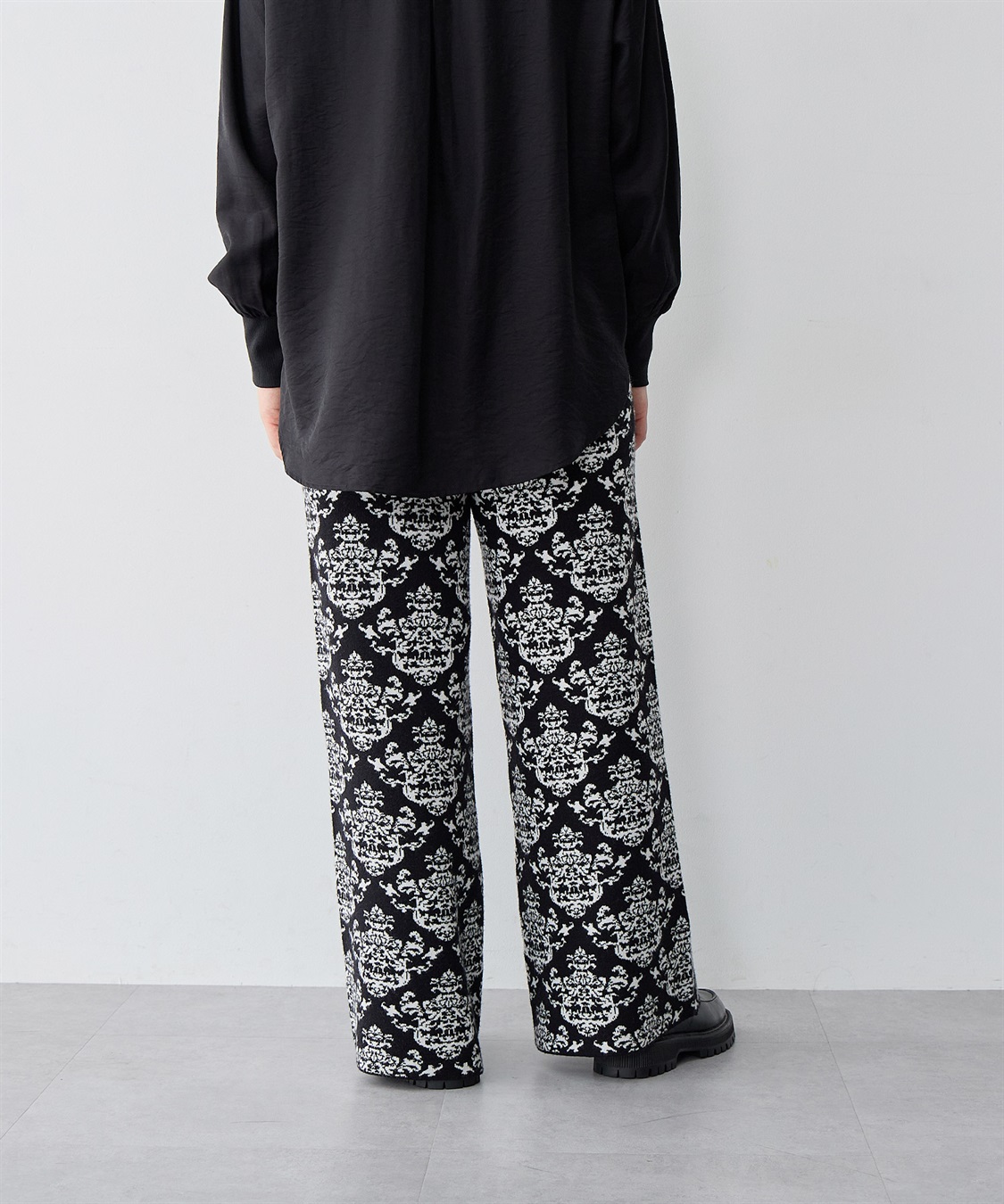 Life Style by cross marche 【anyfee/大きいサイズ】選べる2typeジャガートニットパンツ_sub_17