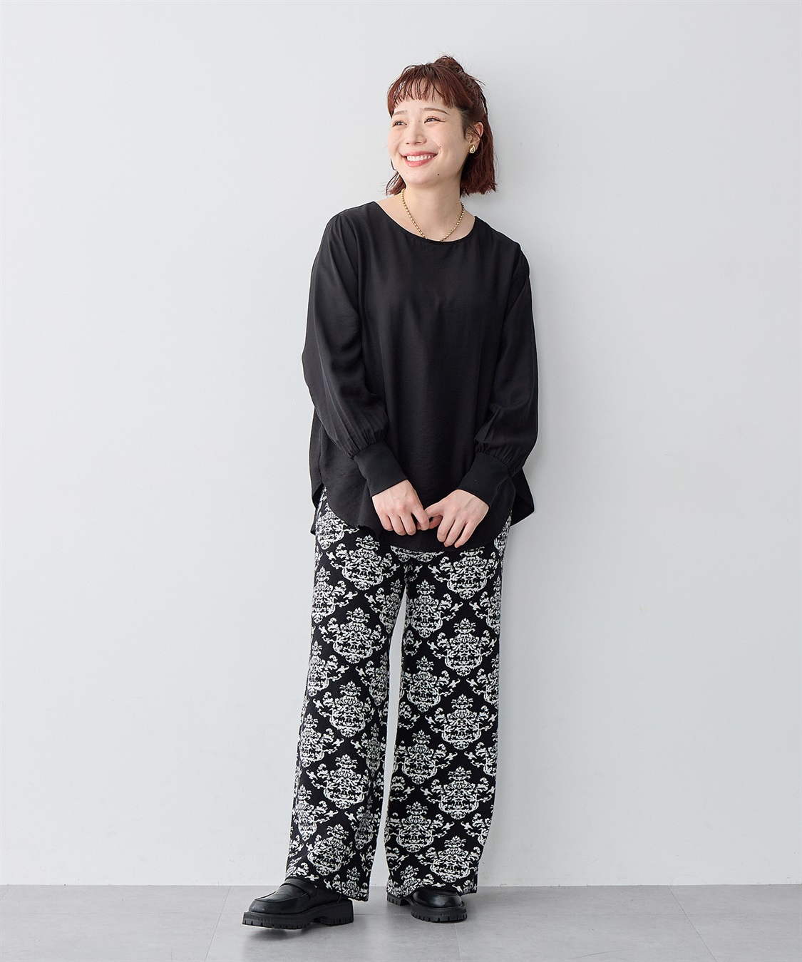 Life Style by cross marche 【anyfee/大きいサイズ】選べる2typeジャガートニットパンツ_sub_18