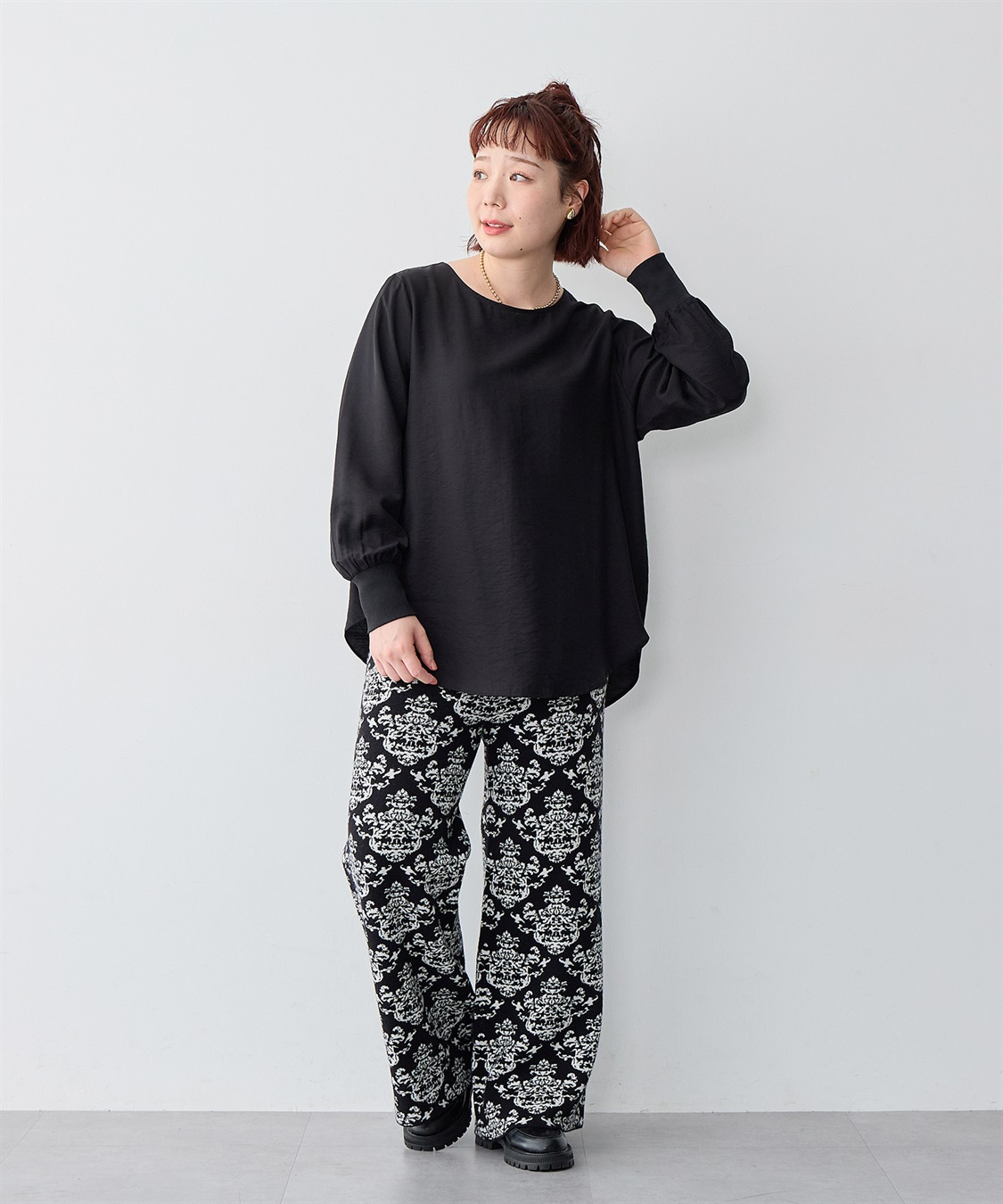 Life Style by cross marche 【anyfee/大きいサイズ】選べる2typeジャガートニットパンツ_sub_19