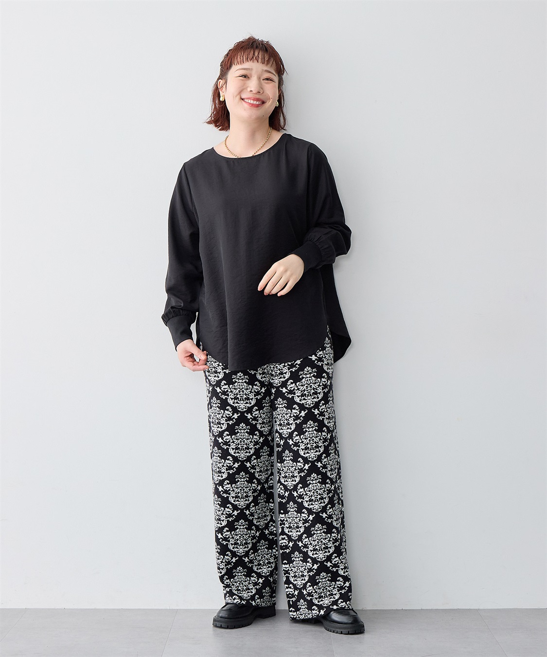 Life Style by cross marche 【anyfee/大きいサイズ】選べる2typeジャガートニットパンツ_sub_20