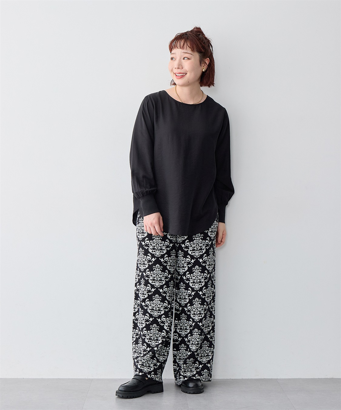 Life Style by cross marche 【anyfee/大きいサイズ】選べる2typeジャガートニットパンツ_sub_21