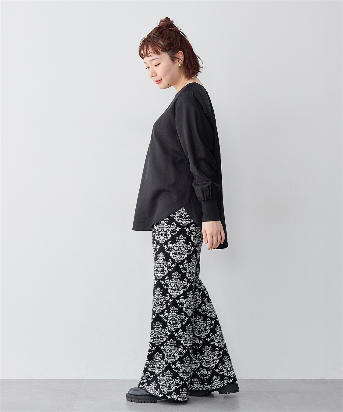 Life Style by cross marche 【anyfee/大きいサイズ】選べる2typeジャガートニットパンツ_sub_22