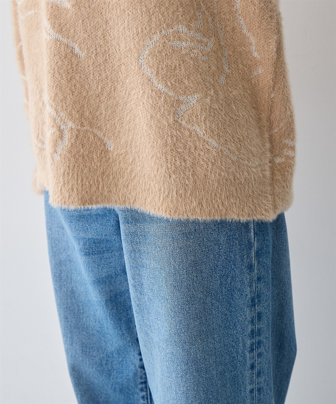 Life Style by cross marche 【anyfee/大きいサイズ】ニュアンス柄ショートフェザーニット(2025AW)_sub_15