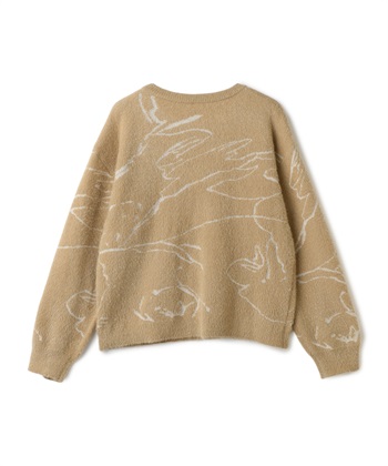 Life Style by cross marche 【anyfee/大きいサイズ】ニュアンス柄ショートフェザーニット(2025AW)_subthumb_28