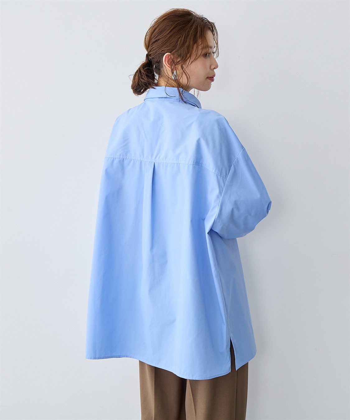 anyfee 【anyfee/大きいサイズ】2way衿付きBIGボウタイシャツ_sub_9