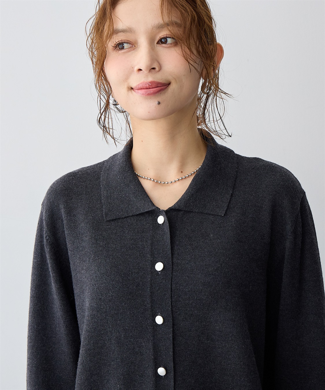 anyfee 【anyfee/大きいサイズ】衿付きポロカーディガン◆新色追加◆_sub_14