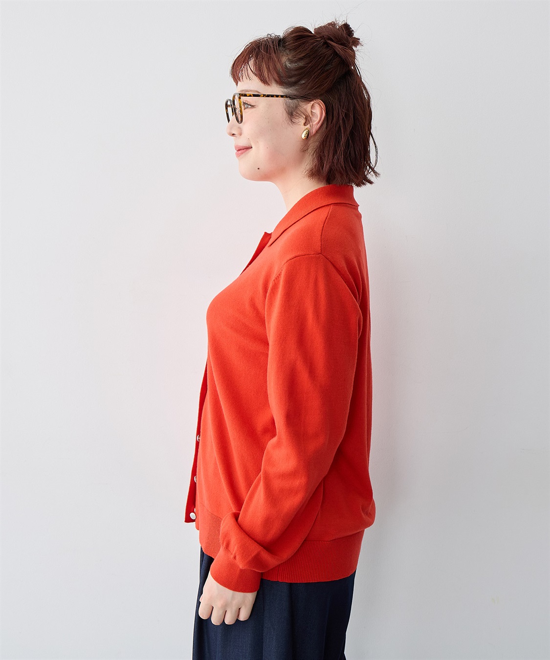 Life Style by cross marche 【anyfee/大きいサイズ】衿付きポロカーディガン◆新色追加◆_sub_25