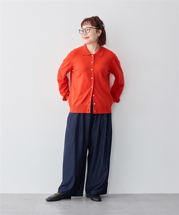 Life Style by cross marche 【anyfee/大きいサイズ】衿付きポロカーディガン◆新色追加◆_subthumb_29