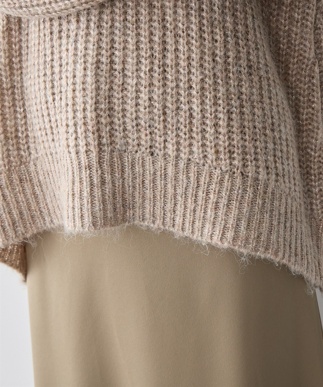 Life Style by cross marche 【anyfee/大きいサイズ】ラメ混畦編みルーズニット_sub_9