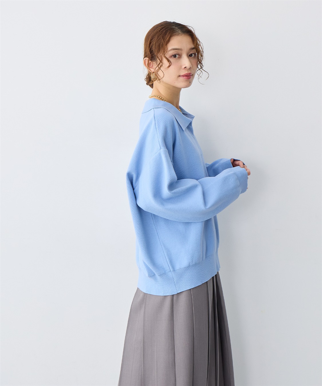 anyfee 【anyfee/大きいサイズ】ポロスキッパーニットプルオーバー《セットアップ対応》_sub_11