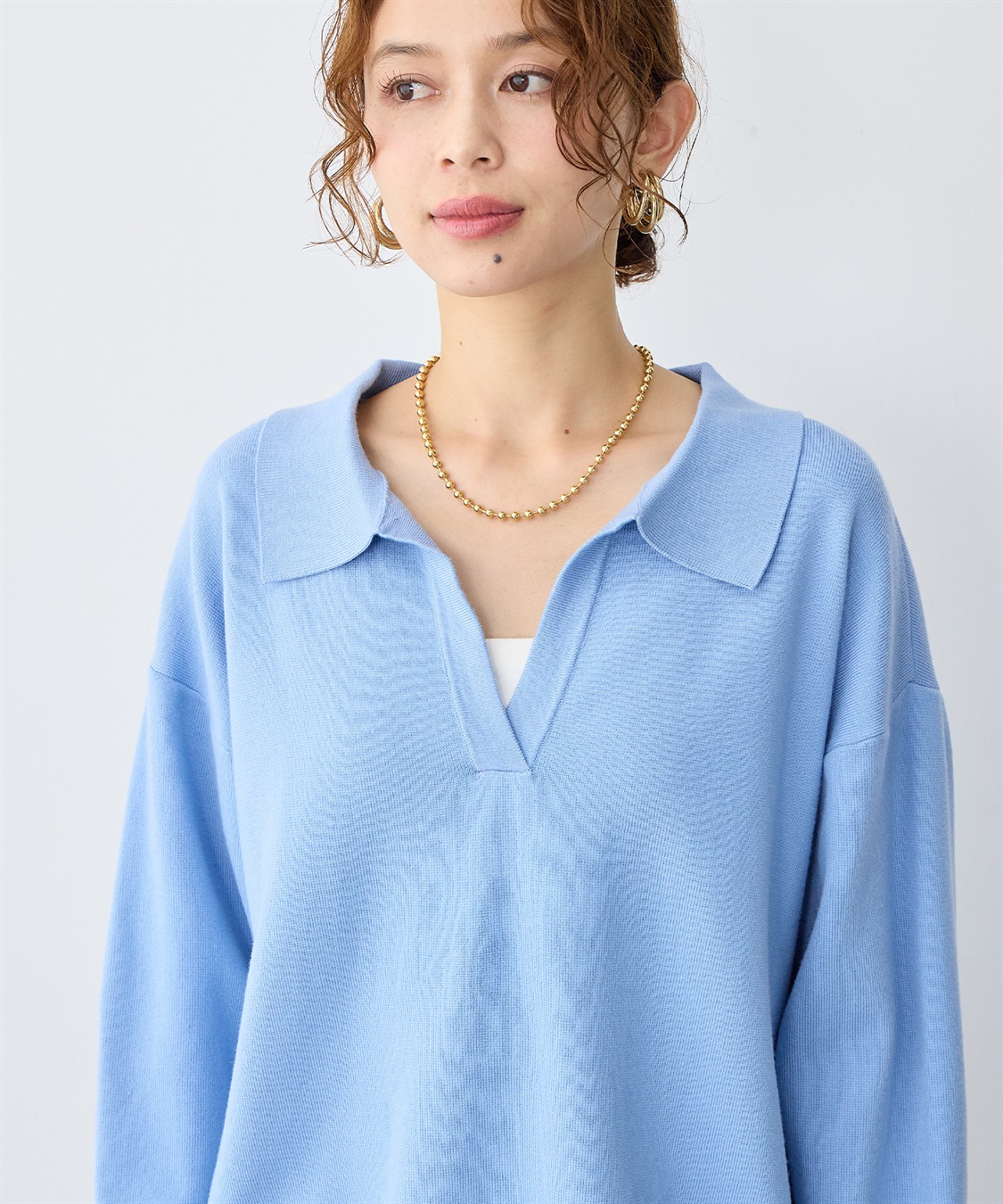 anyfee 【anyfee/大きいサイズ】ポロスキッパーニットプルオーバー《セットアップ対応》_sub_13