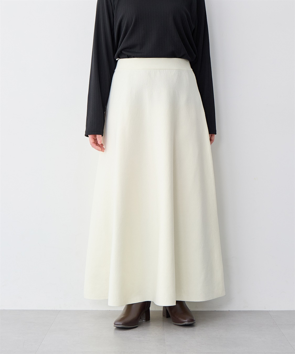 anyfee 【anyfee/大きいサイズ】ニットフレアスカート《セットアップ対応》_sub_1