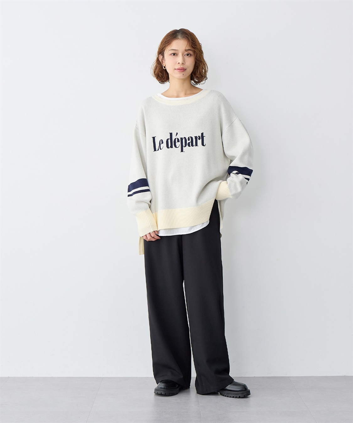 anyfee 【anyfee/大きいサイズ】ジャガードロゴニットプルオーバー_sub_11